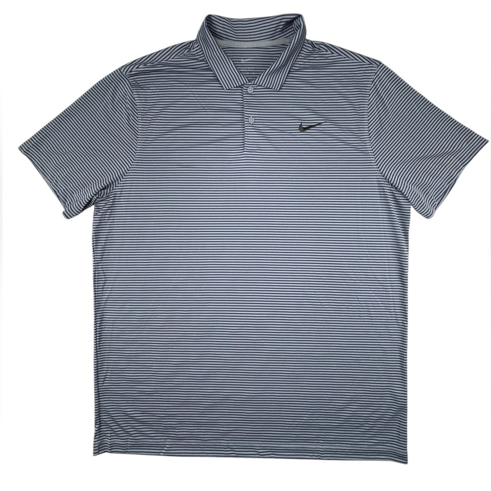 Nike- Striped Drifit Golf Polo-‎ XL- Excellent condition!!
